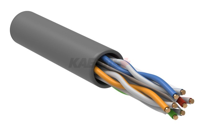 ITK Витая пара U/UTP кат.6 4х2х23AWG PVC серый (305м) РФ/Т