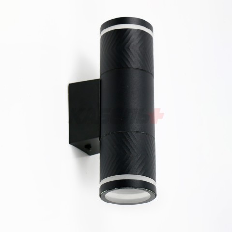 Фасадный светильник GWL-2MR16-GU10-R-IP65 Черный Шпиль