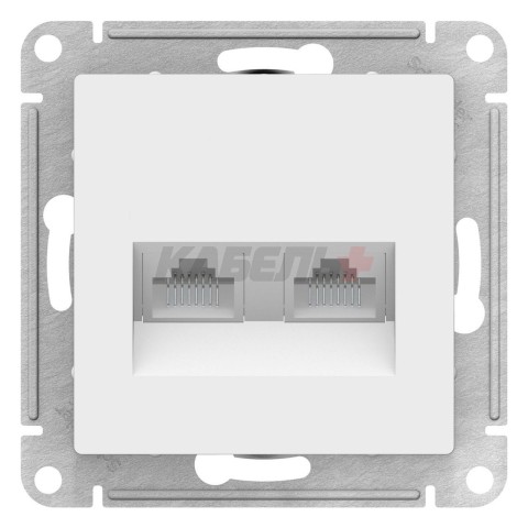 Розетка двойная компьютерная RJ45+RJ45 Schneider Electric AtlasDesign ATN000185 Белый