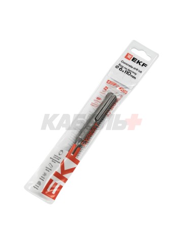 Бур по бетону SDS-plus 6x110 мм (4 резца) EKF Expert