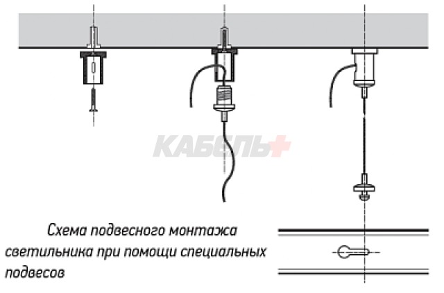 Аксессуар к светильнику PSO-02 S-2x1.0m Комплект подвесов Jazzway