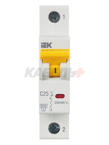 KARAT Автоматический выключатель ВА47-60M 1P C 25А 6кА IEK