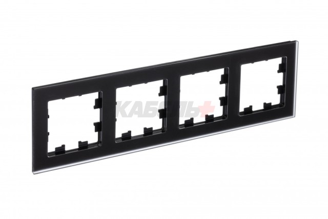 ATLASDESIGN NATURE 4-постовая РАМКА, МАТОВОЕ ОРГАНИЧЕСКОЕ СТЕКЛО ЧЕРНЫЙ