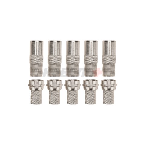 Переходник угловой штекер F – гнездо F REXANT