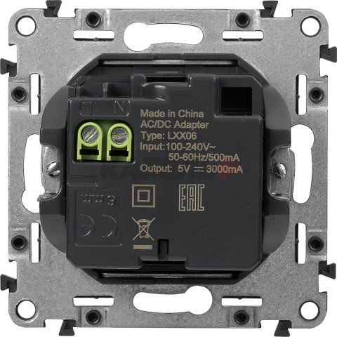 Valena Life - Зарядное устройство 2xUSB Type A+C, 3000мА, алюминий (инд. упаковка)
