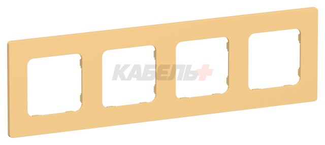 FLITE Рамка 4-местная РУ-4-К-ФлЗ золотарник IEK