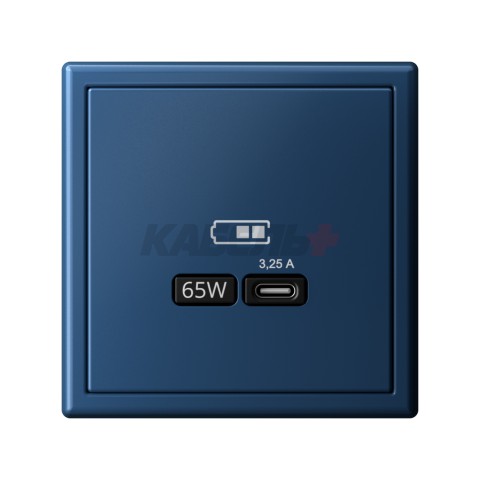 ARTGALLERY USB РОЗЕТКА тип-С 65Вт высокоскор.заряд. QC, PD, механизм, АКВАМАРИН