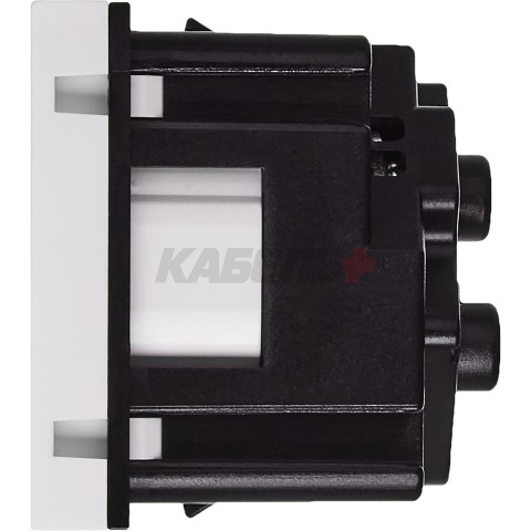 Розетка 45град с заземляющим контактом защитной шторкой и винтовым зажимом (2 модуля) белая