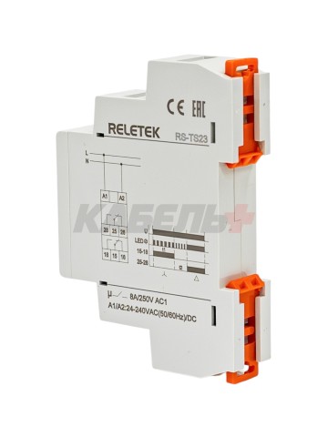 Реле времени RS-TS23, 2x1CO, 8A(250VAC), 24_240VAC/DC, 100ms_10min, пуск Y-Δ (звезда-треугольник), 1M