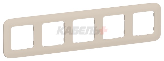 FLITE Рамка 5-местная РУ-5-А-ФлЛ льняной IEK