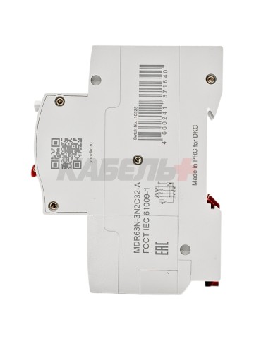Дифавтомат YON max типа MDR, 3P+N, 30mA, 32A, хар-ка C, 6kA, тип A DKC