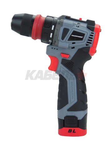 Аккумуляторный бесщеточный шуруповерт со съемным патроном E0241 PROFIPOWER BL-161B (16В, 40Нм, Li-ion 2шт,2.0Ач, З/У, в кейсе)