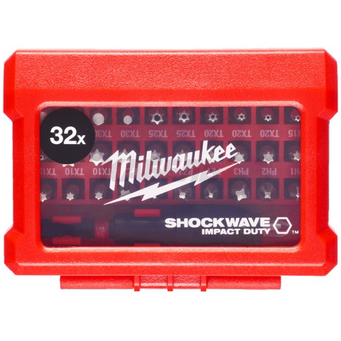 Набор_Биты Shockwave (32 шт) в кейсе, MILWAUKEE