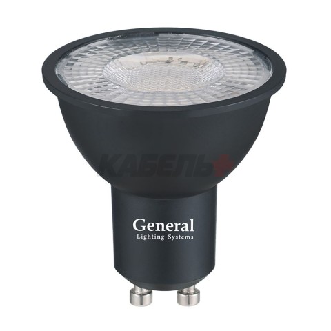 Лампа Светодиодная General GLDEN-MR16-DIF-15-230-GU10-2700 Диффузор 30 градусов Черный корпус 1/10/100