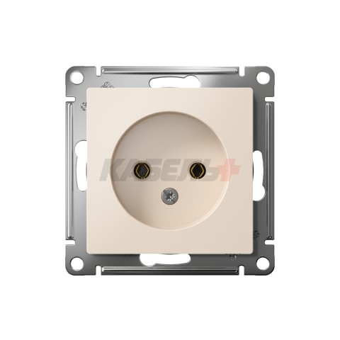 ATLASDESIGN РОЗЕТКА без заземления без шторок, 16А, механизм, БЕЖЕВЫЙ