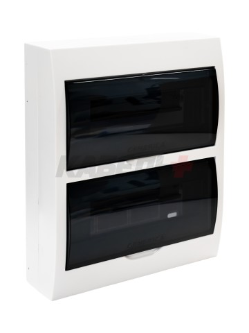 Корпус пластиковый ЩРН-П-24 черн. прозр. дверь IP41 GENERICA