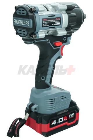 Аккумуляторный бесщеточный ударный гайковерт E0186 PROFIPOWER T-900N (20В, Li-ion-1шт, 4.0Ач, 900Нм, ударные головки 17/19/21мм, З/У, в кейсе)