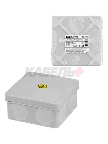 Коробка уравнивания потенциалов( КУП) двухкомп ОП 80х80х40 мм,шина 6х9,6гр.,IP66,  инд. ш/к TDM.