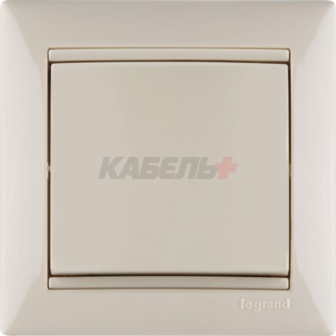 VALENA Выключатель 1-клавишный проходной схема 6 10А безвинтовое крепление слоновая кость