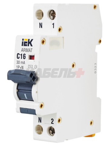 ARMAT Автоматический выключатель дифференциального тока B06S 1P+NP C16 30мА тип AC (18мм) IEK