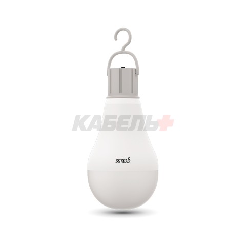Лампа Gauss A60 10W 640lm 3000K E27 с Li-Ion аккумулятором LED 1/10/60