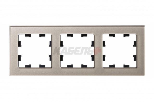 ATLASDESIGN NATURE 3-постовая РАМКА, ОРГАНИЧЕСКОЕ СТЕКЛО ШАМПАНЬ