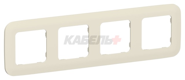 FLITE Рамка 4-местная РУ-4-А-ФлСл сливочный IEK