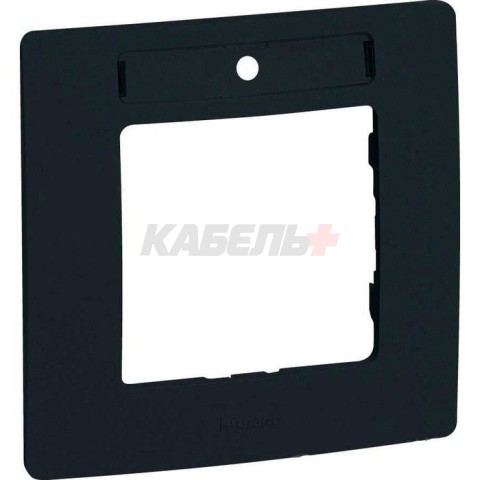 Etika - Рамка 1 пост, с держателем для маркировки (антрацит)