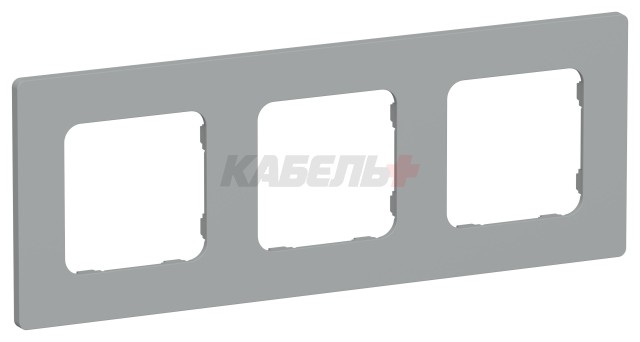 FLITE Рамка 3-местная РУ-3-К-ФлС серый IEK