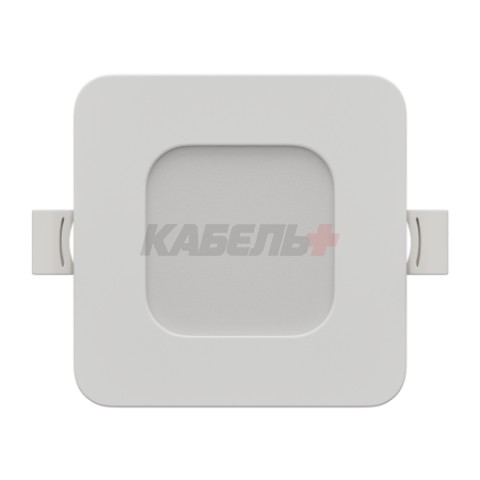 06-165 Панель светодиодная встраиваемая, 3 ССT, 6Вт, 230В/50Гц, 480лм, 3000-4000-6500К, IP44, 95х95х26мм, квадрат, белый, посадочное отверстие Ø 75-90мм