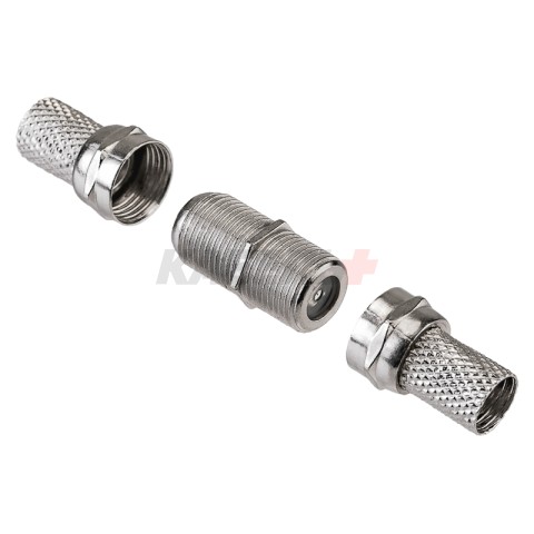 Переходник гнездо F – гнездо F, бочка с кольцом REXANT