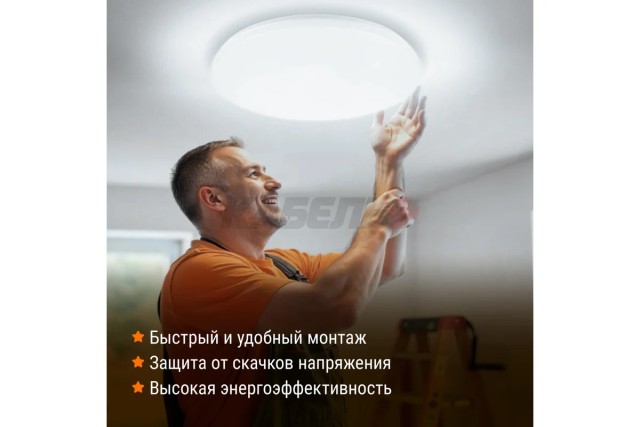 Светильник LED потолочный ДПБ 01, 24 Вт, 6000 К, Классика, TDM