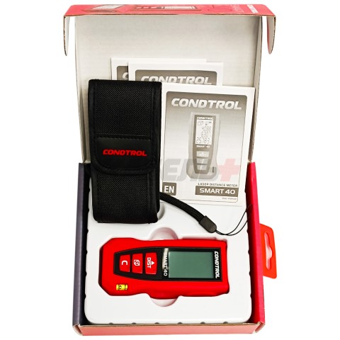 Дальномер лазерный SMART 40 (Красный / 40 м / +- 1,5 мм / 2хААА / Чехол), CONDTROL