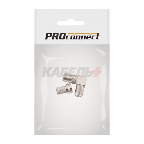 Переходник угловой гнездо F – штекер TV PROconnect