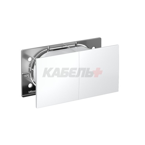 ATLASDESIGN РОЗЕТКА двойная с заземлением со шторками со сдвижными крышками, 16А, в сборе, БЕЛЫЙ