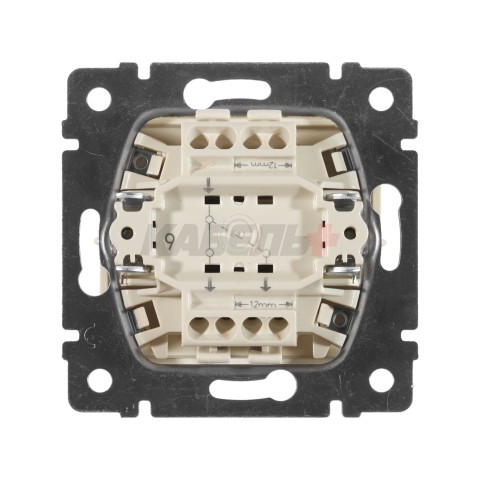 VALENA Выключатель 1-клавишный проходной схема 6 10А безвинтовое крепление слоновая кость