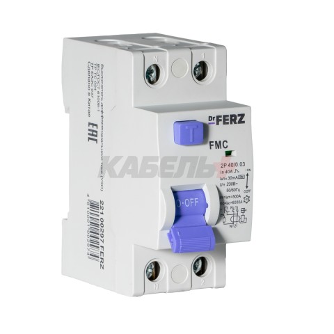 FMC-1P+N 40A 30mA 6kA тип A, 2M УЗО