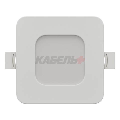 06-165 Панель светодиодная встраиваемая, 3 ССT, 6Вт, 230В/50Гц, 480лм, 3000-4000-6500К, IP44, 95х95х26мм, квадрат, белый, посадочное отверстие Ø 75-90мм