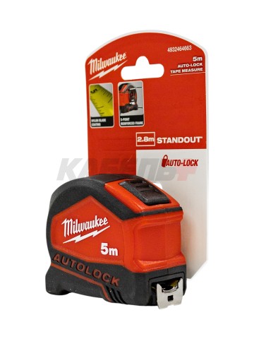 Рулетка 5м / 25мм Autolock, MILWAUKEE