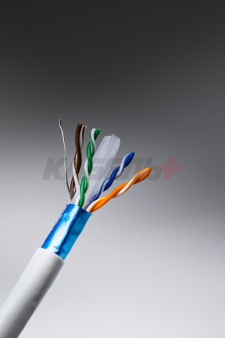 ITK Витая пара F/UTP кат.6 4x2х23AWG solid PVC серый (305м)