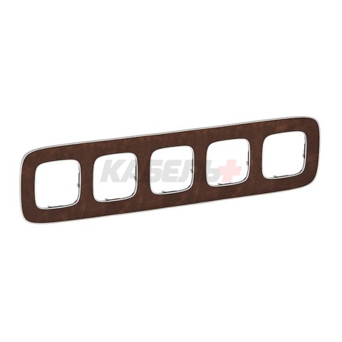 Valena Allure - Рамка 5 постов верт/гориз, кожа