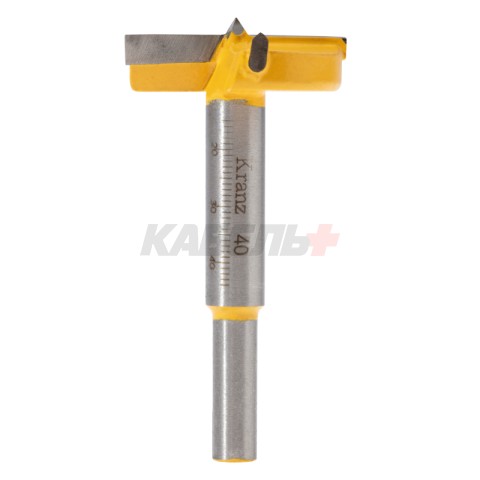 Сверло Форстнера по дереву, 40мм, цилиндрический хвостовик KRANZ