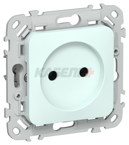 FLITE Розетка без заземления без защитных шторок 10А РС01-0-ФлХЛ холодный лед IEK