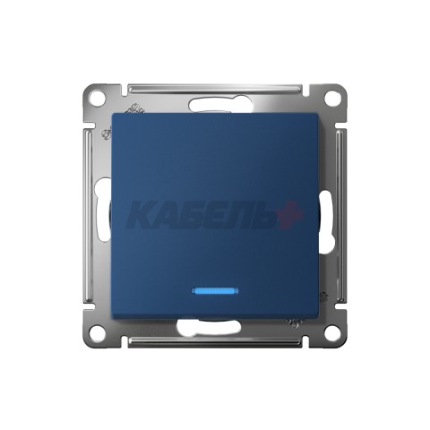 ATLASDESIGN 1-клавишный ВЫКЛЮЧАТЕЛЬ с подсветкой, сх.1а, 10АХ, механизм, АКВАМАРИН