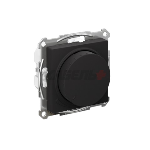 ATLASDESIGN СВЕТОРЕГУЛЯТОР (диммер) поворотно-нажимной, LED, RC, 400Вт, механизм, КАРБОН