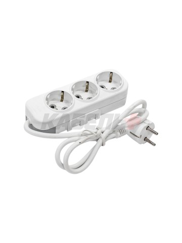 EL-BI,Myra,удлинитель 3гн1м с/з белый,527-010201-311