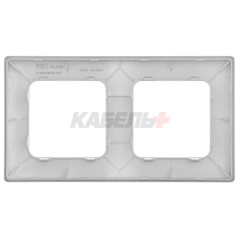 FLITE Рамка 2-местная РУ-2-К-ФлА алюминий IEK