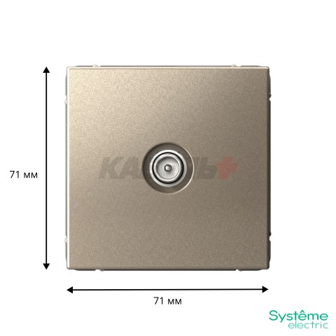 ARTGALLERY TV РОЗЕТКА проходная 4DB, механизм, ШАМПАНЬ