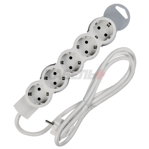 STANDARD Удлинитель У05 5 мест 2P+PE 1,5м 3х1,5мм2 16А белый IEK