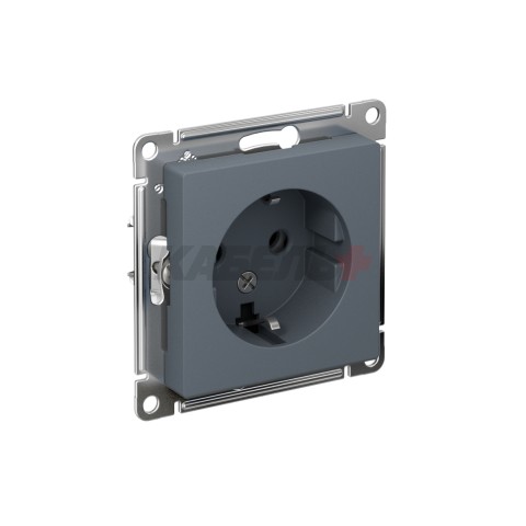 ATLASDESIGN РОЗЕТКА с заземлением без шторок, 16А, механизм, ГРИФЕЛЬ